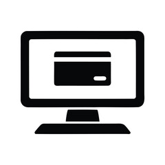 Online payment transaction on a computer screen using a credit card