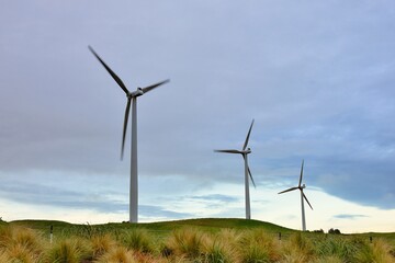 New Zealand Wind Farm Three Turbines