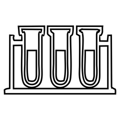 test tube Icon line