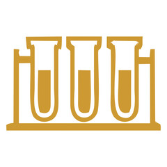 test tube Icon gold
