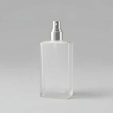 Botol Parfum Kosong Frosted 50ml Persegi Silver Spray