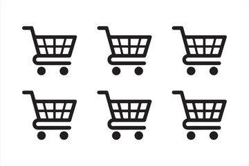 Minimal Cart Icon Collection for E-Commerce UI/UX Design