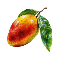 Detailed illustration of a mango
