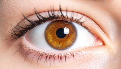 Close-up of a light brown eye