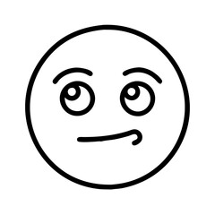 Download contemplating emoji svg vector image for free thinking face expression graphic design 90