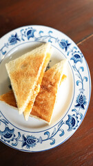 Roti Bakar Selai Srikaya, toasted brioche loaf with kaya jam
