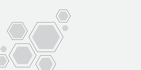 Modern and seamless pattern in design with hexagonal molecular structures in technology background. Abstract cube hexagon shape background. Hexagons pattern. Abstract background template science.