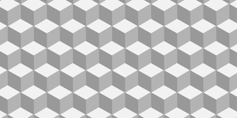 Abstract square black grid tiles cubic shape backdrop texture. cube geometric wall and floor vector diamond hexagon triangle wallpaper background.	