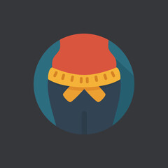 Flat belly fat icon for obesity, weight gain, unhealthy lifestyle, diet awareness, and fitness motivation in modern colorful vector design