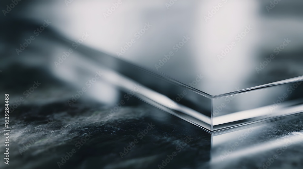 Poster a floating transparent frame with clean edges and 3d lighting