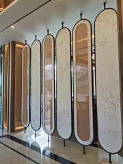 Elegant Hotel Interior with Decorative Partitions