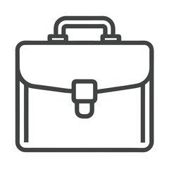 Business Briefcase Line Art Vector Icon Isolated on White Background