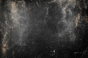 Dark, textured background with scattered light dust and grunge elements, showing vertical streaks of lighter discoloration along the edges