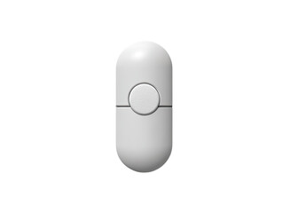 Oval white device with center button
