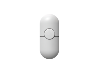 Oval white device with center button