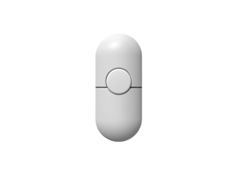 Oval white device with center button