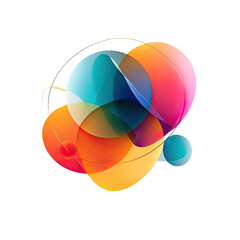 Obraz premium Abstract design with overlapping, vibrant, colorful spheres