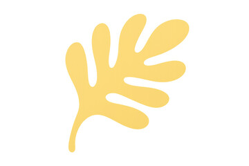 Obraz premium Vibrant yellow tropical leaf displaying delicate veining, symbolizing summer freshness against clean transparent background