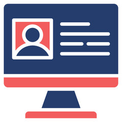Digital Identity solid color icon