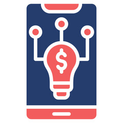 Financial Technology solid color icon