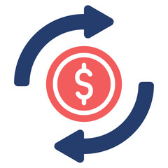 Sustainable Finance solid color icon