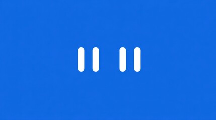Pause symbol on blue, media player control, minimalist design