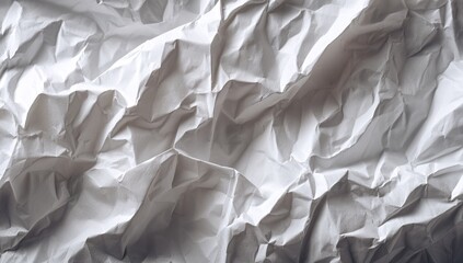 Fototapeta premium Crinkled white paper texture