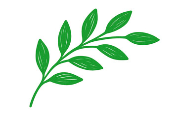 Obraz premium Green embroidered leaf with visible stitches, isolated on a transparent background, symbolizing nature, growth, and organic concepts