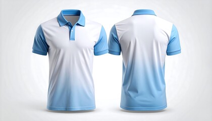 Blank polo shirt, front and back views