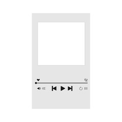 Mock up of music player vector illustration