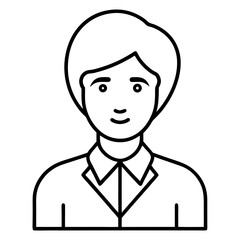 Fototapeta premium staff profile icon one line art