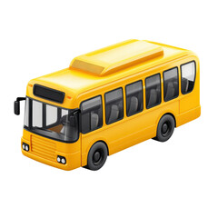 Yellow School Bus, Transportation Vehicle for Students, Educational Travel on transparent background