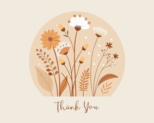 Floral greeting card with hand drawn wildflowers. Vector illustration,cute flowers and leafs isolated icon vector illustration desing vector illustration desing