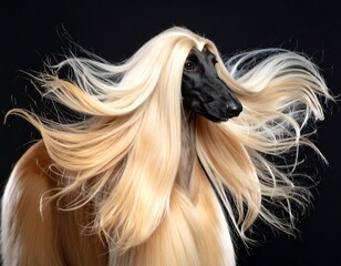 Naklejka premium Elegant Afghan hound portrait
