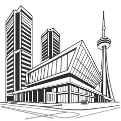 Fototapeta premium city skyline silhouette