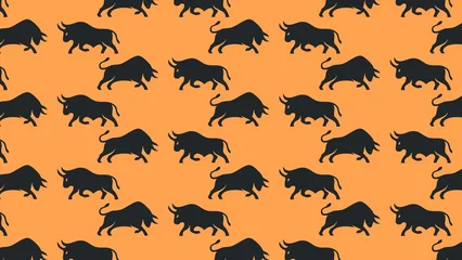 Selbstklebende Fototapeten Stierkampf Bull fighting pattern design multicolored  © SEEDPULSE