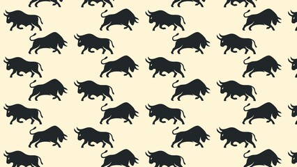 Bull fighting pattern design multicolored