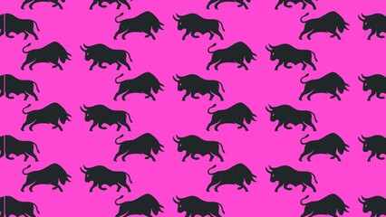 Fototapeta premium Bull fighting pattern design multicolored
