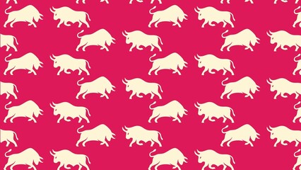 Fototapeta premium Bull fighting pattern design multicolored