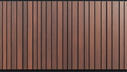 Rich brown vertical wood planks with thin black separators, creating a textured, seamless panel effect