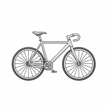 Minimalist white single speed bike with thin frame and modern urban design