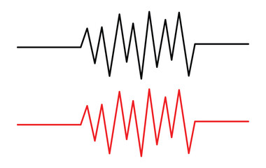 heart rhythm set , Electrocardiogram, ECG - EKG signal, Heart Beat pulse line concept design element isolated on transparent background, Concept of sport. Signs of rhythm in eps 10.