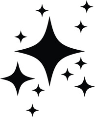 Sparkle stars icon. Twinkle stars icons. park glitter symbol. magic party light. Shining stars collection. flash stars sign
