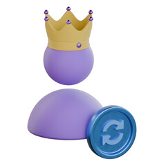 Transition of leadership 3D Icon Colorful Style