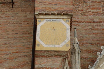Cathédrale Notre-Dame de la Nativité, de style gothique méridional, village de Rieux-Volvestre, département de la Haute Garonne, France