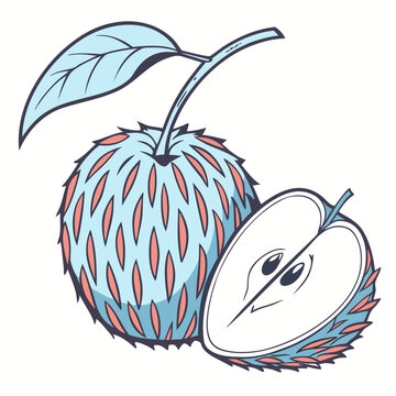 vector illustration of ice-apple