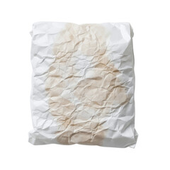 Crumpled grease paper with oil stains