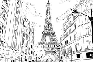 PNG Illustration of a paris sketch architecture building.