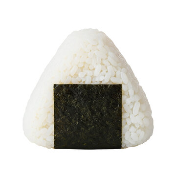 Japanese onigiri rice ball with nori