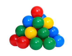Stack of Balls Isolated on White